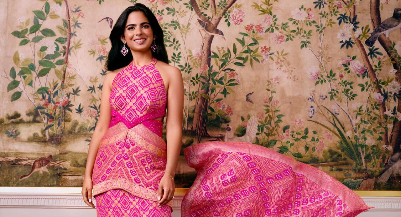Isha Ambani And Roberto Cavalli Reimagine Traditional Indian Bandhani As Global Couture