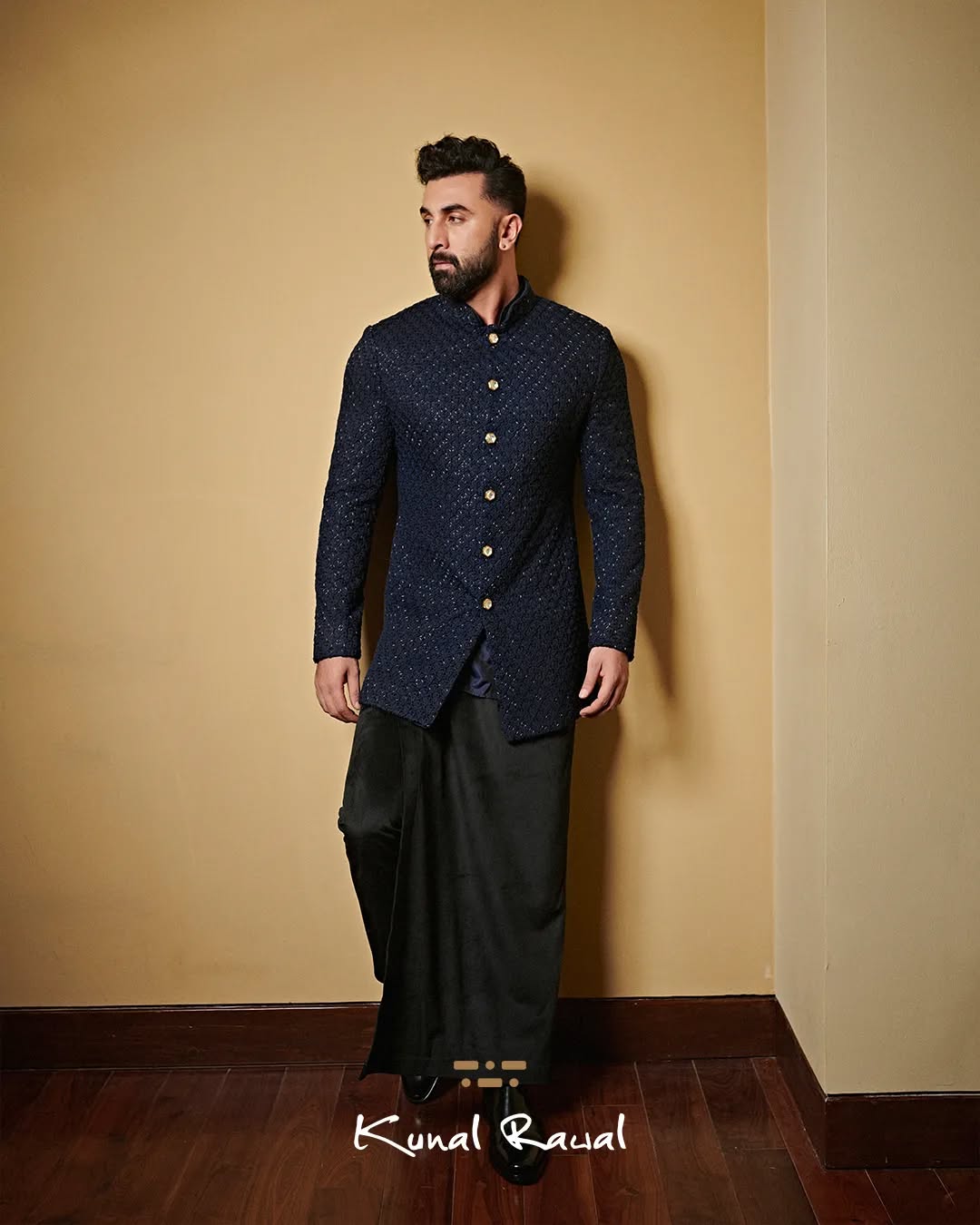 Ranbir Kapoor’s Kunal Rawal kurta features ornate buttons as statement details. (Image: Instagram)