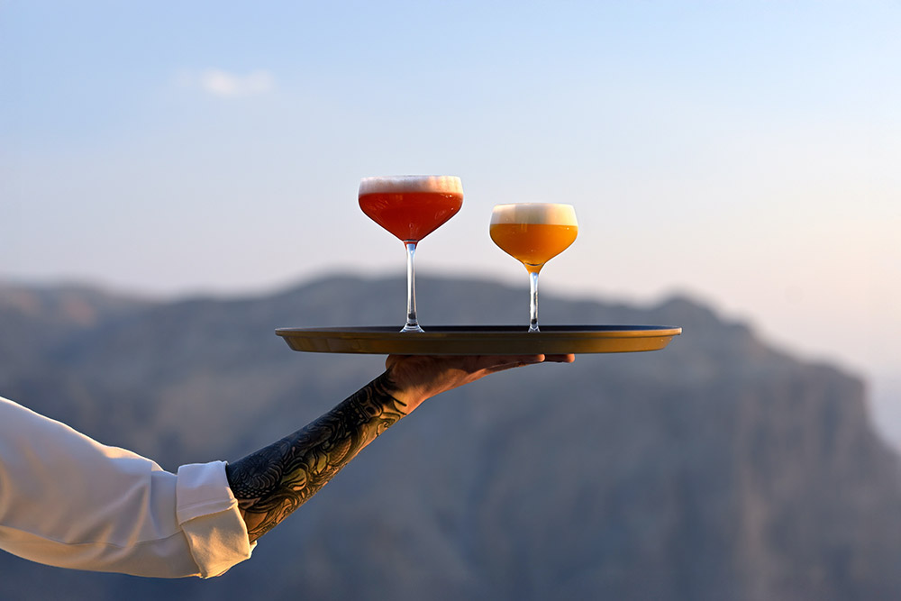 The rooftop bar and restaurant, commands some of the most spectacular panoramic views in all of Oman