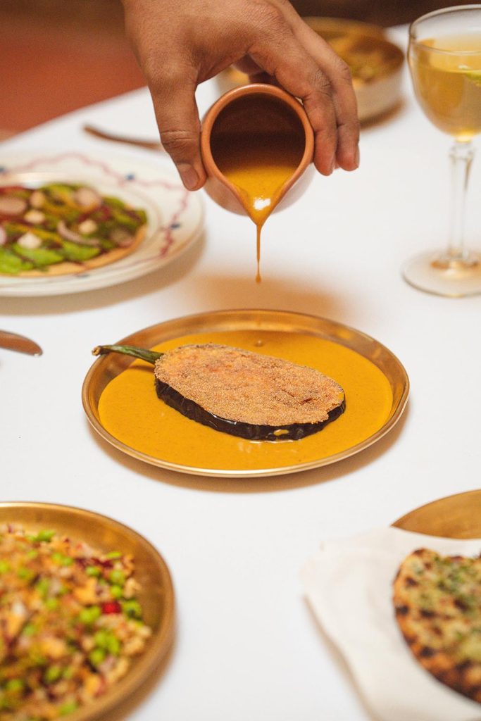 Baingan salan at The Johri