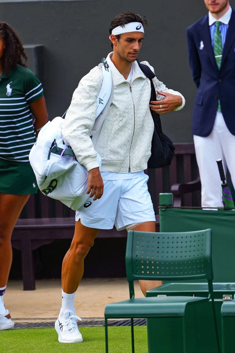 Bottega Veneta’s understated leather bags and sneakers bring quiet luxury to the contemporary tennis lifestyle.
