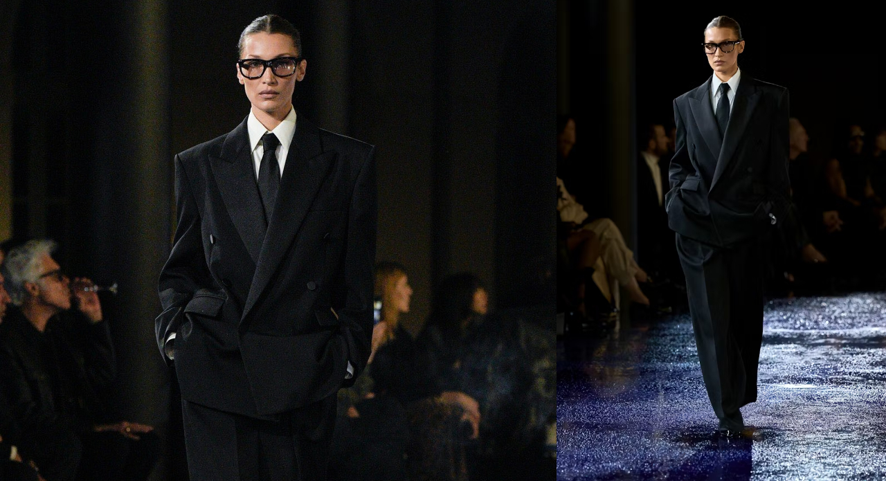 Sharp tailoring and fearless style — Aries in Saint Laurent.