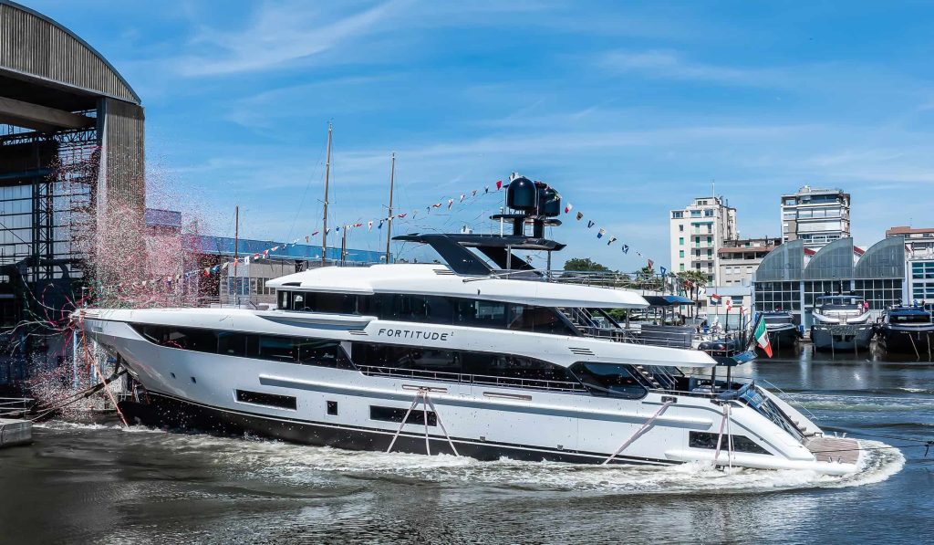 Benetti has celebrated the slipway launch of M/Y FORTITUDE 1, the newest yacht in the Class 44M line