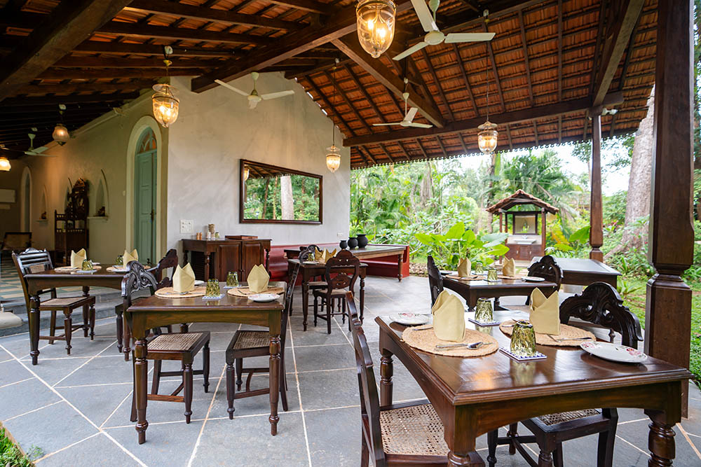 Mansao goa 236-year-old heritage mansion Outdoor Dining