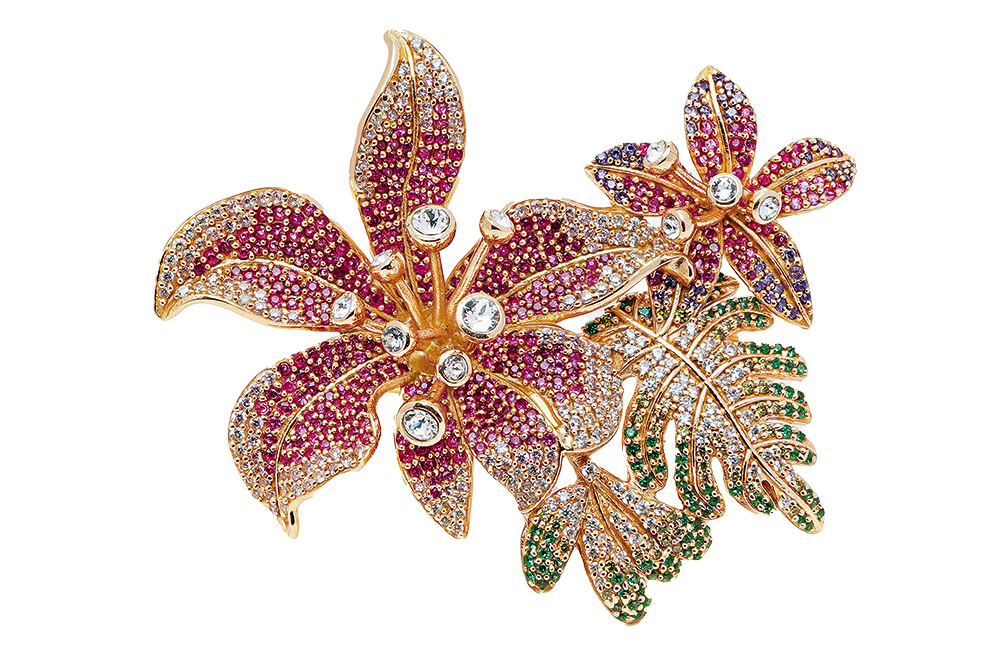Floral Multi-Finger Ring By Rahul Mishra