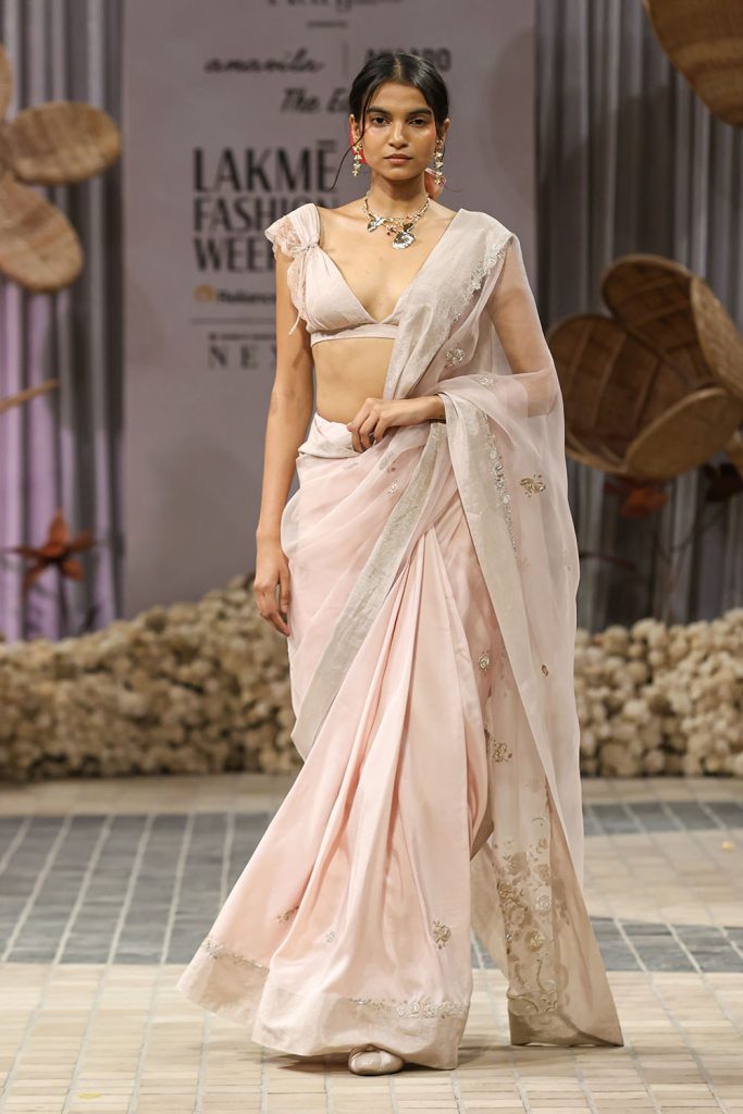 FDCI x Lakmé Fashion Week 2025 - New Delhi A model walks the ramp during the ANAVILA show