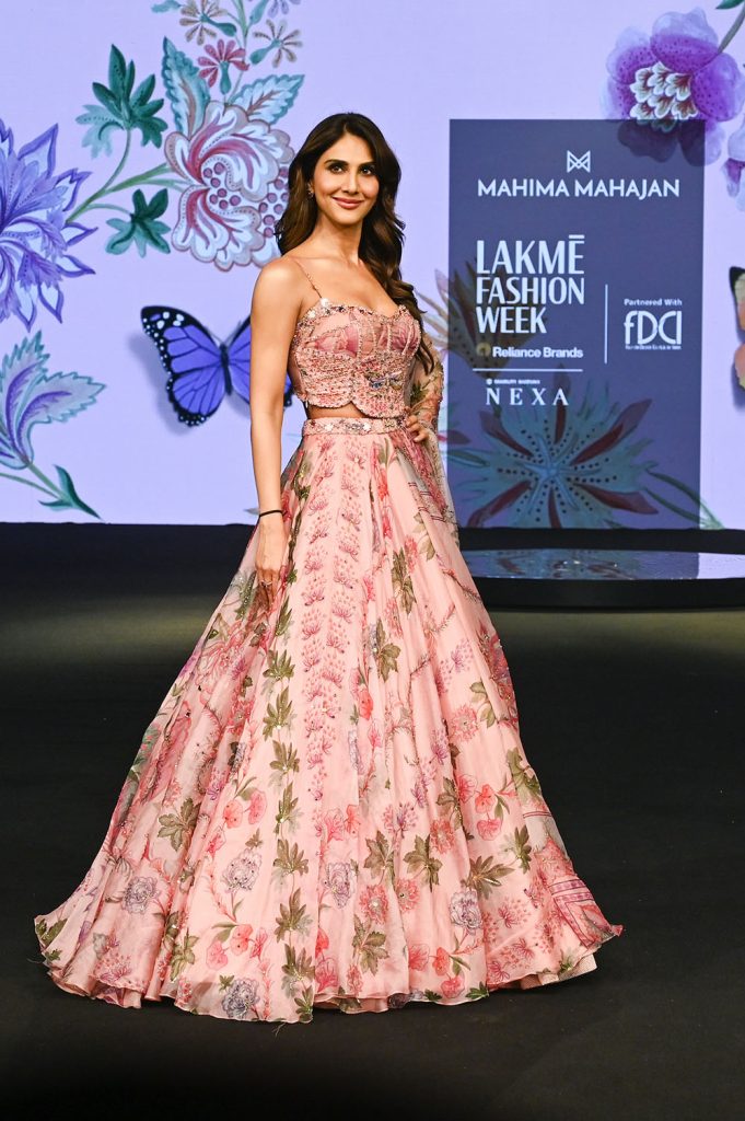 Mahima Mahajan’s showcase,’Fanah’, presented at Lakmē Fashion Week in partnership with FDCI with showstopper Vaani Kapoor