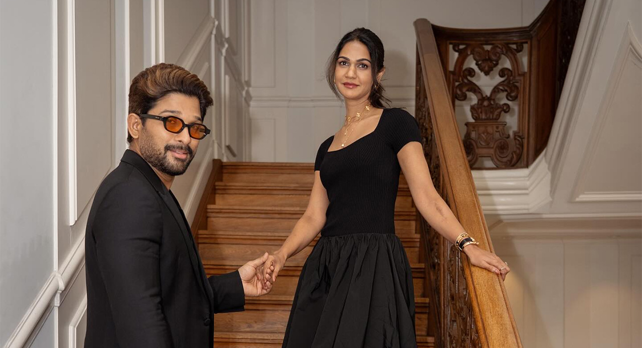 Sneha Reddy posted pictures from her birthday celebrations showing an intimate dinner with husband Allu Arjun