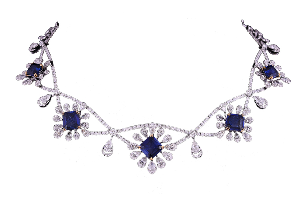 Blue Sapphire Necklace from the House of MBJ