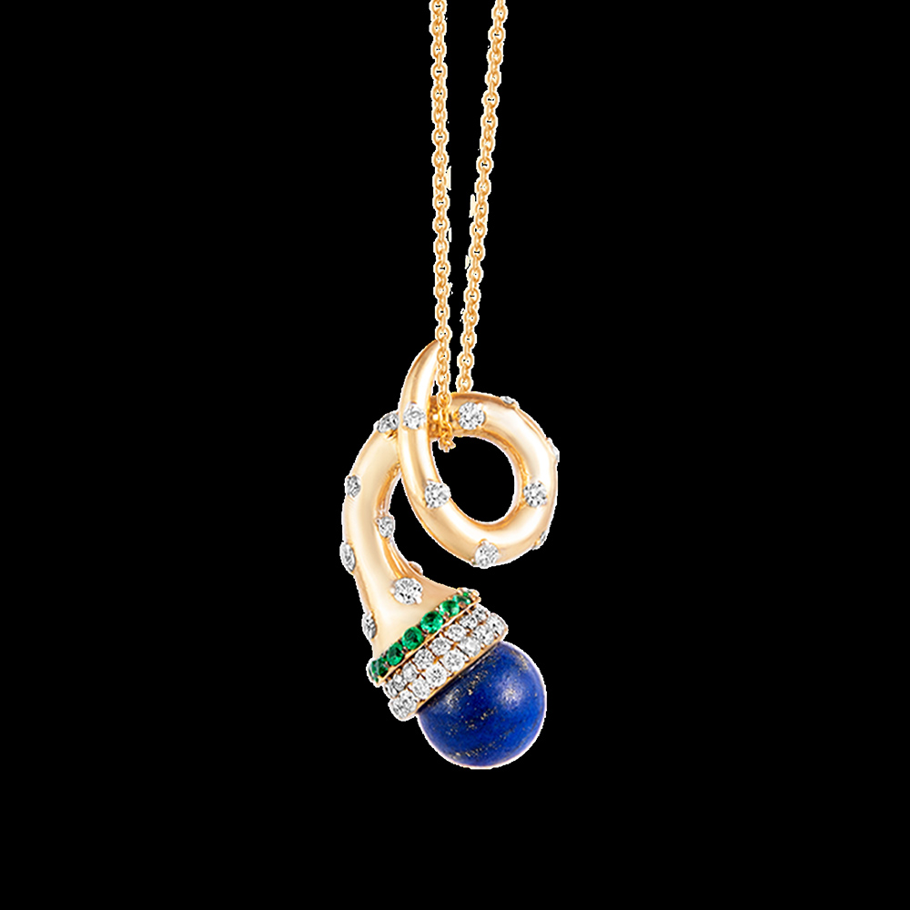 Emerald and Lapis Necklace from Meroh