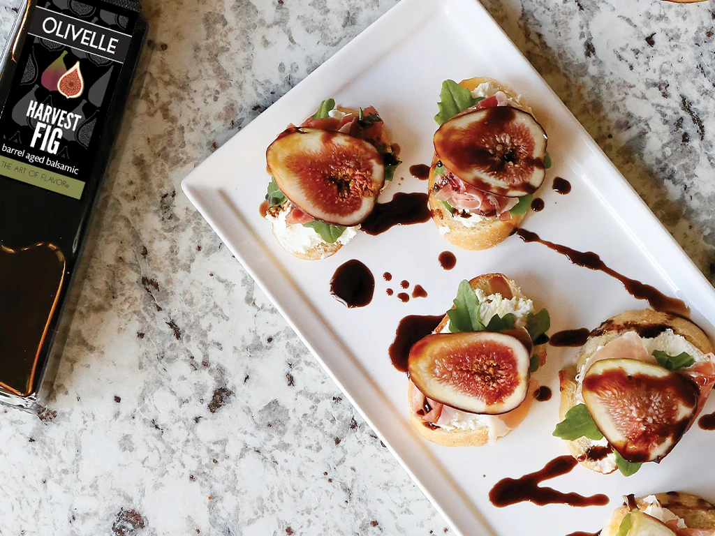 Fig and Prosciutto Crostini with Aged Balsamic