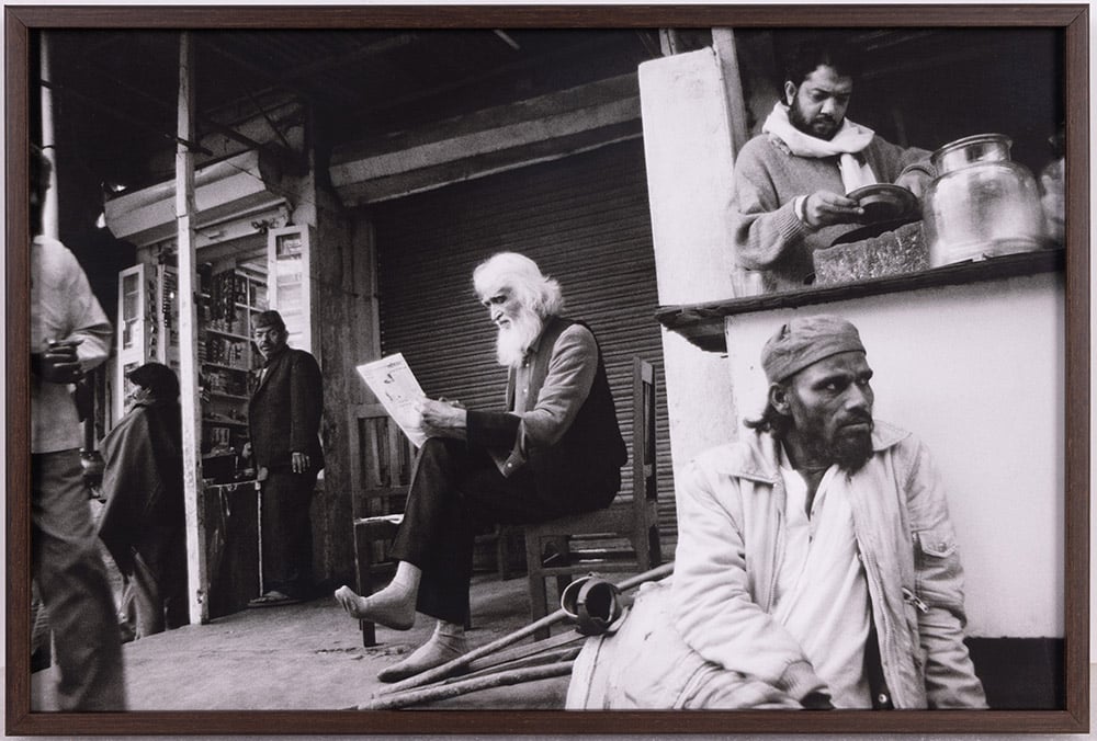 Parthiv Shah, MF Husain at Nizamuddin, New Delhi, c 1995