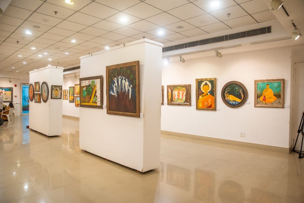 Featuring over forty paintings across Buddhism, Indian mythology and modern life, the show captures the timeless dialogue between art, spirit and human continuity