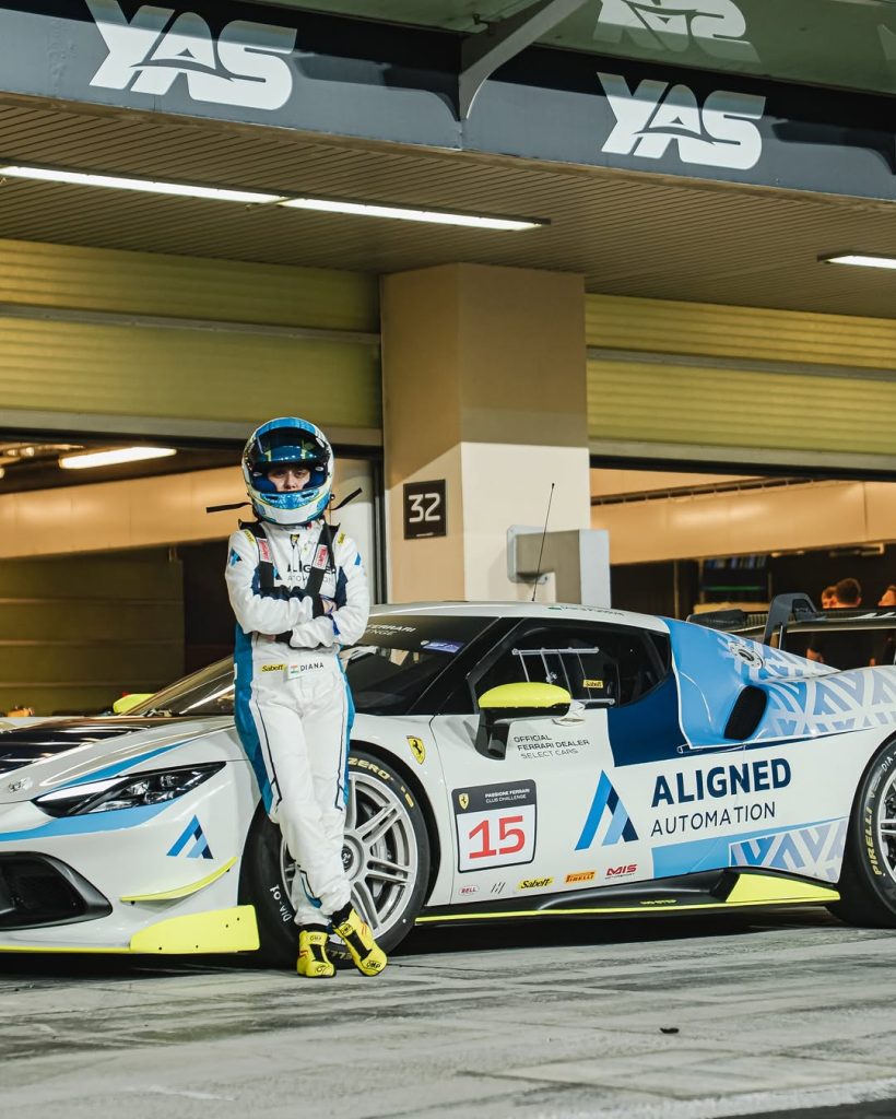 Indian racer Diana Pundole becomes the first Indian woman to race a Ferrari internationally, piloting the Ferrari 296 Challenge across iconic Middle Eastern circuits