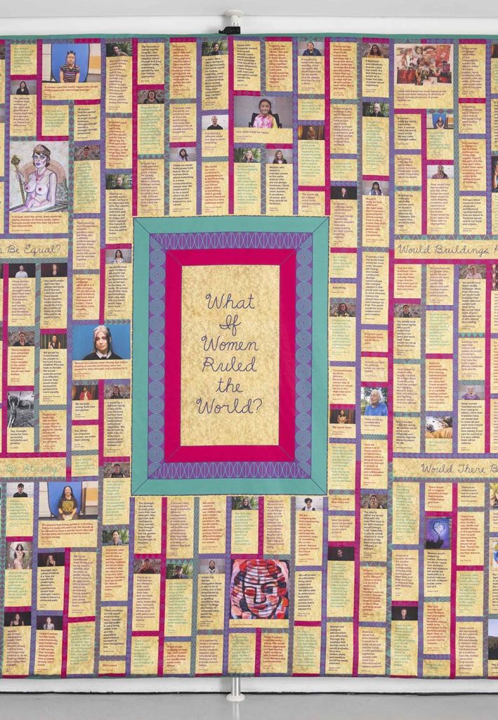 Judy Chicago What If Women Ruled the World Participatory Quilt Sateen Cotton
