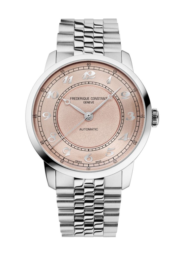 A refreshed 38.5 mm design pairs fluid steel bracelets with blue or salmon dials that honour mid-century elegance, blending unisex versatility, Geneva-crafted finesse, and a refined automatic calibre to elevate everyday Swiss watchmaking