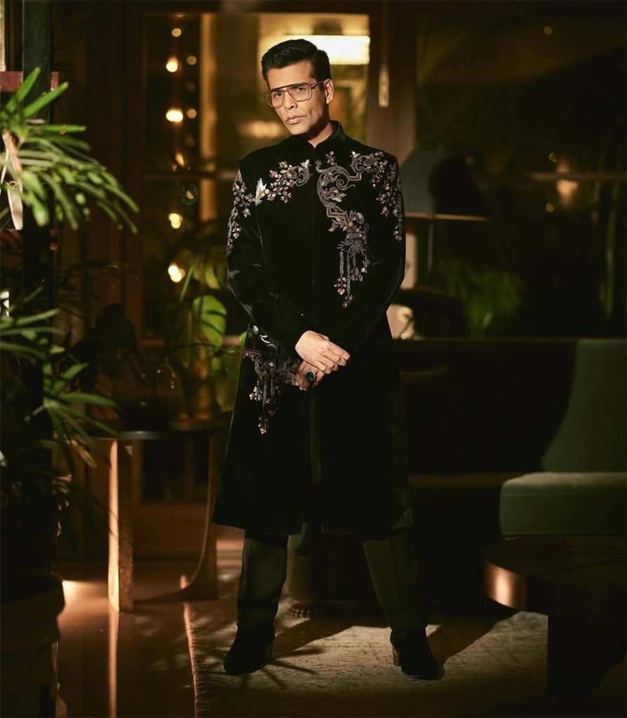 Karan Johar in Rohit Bal sherwani, father of the bride look