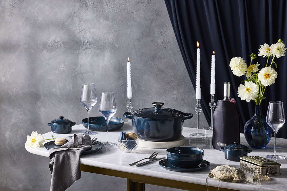 Le Creuset’s Nuit tableware