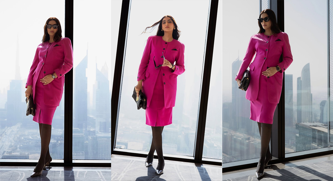Sonam Kapoor Turns Her Second Pregnancy Reveal Into A Masterclass In Archival Glamour In A Princess Diana-Pink Power Suit