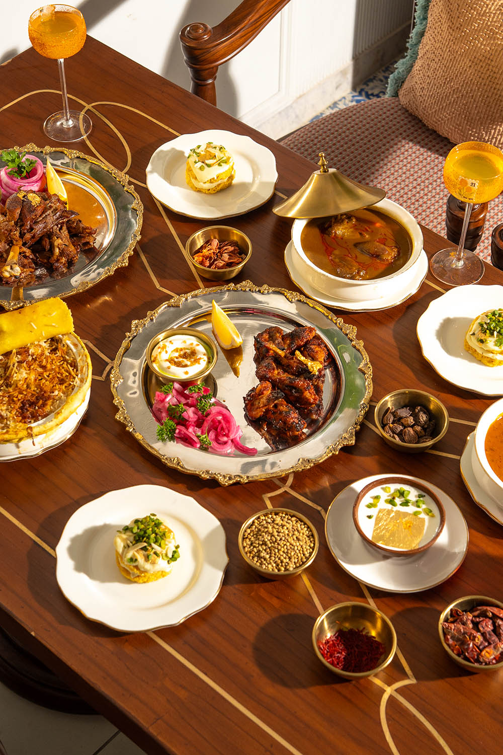serving delicacies from Hindustan, Persia, Levantine to Samarkand and Mediterranean.