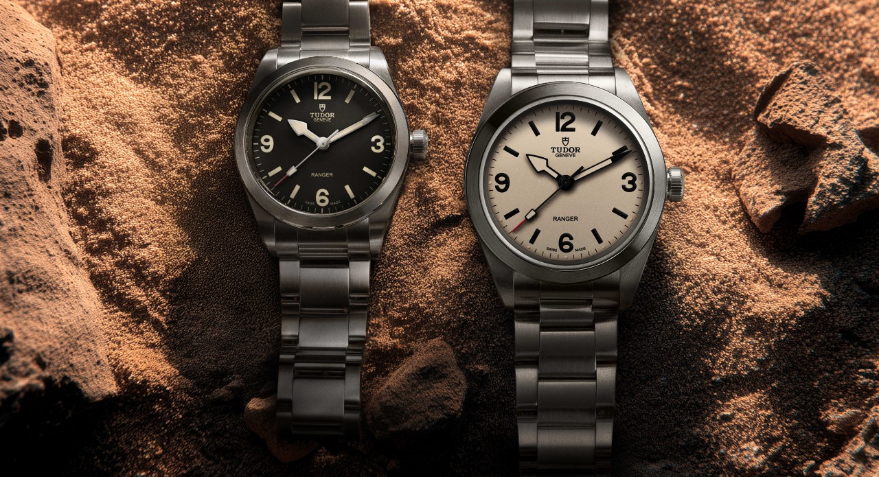 Tudor expands its Ranger line at Dubai Watch Week with new Black and Dune White dial options in 36mm and 39mm, reinforcing its legacy as the understated yet formidable exploration watch inspired by the late 1960s original