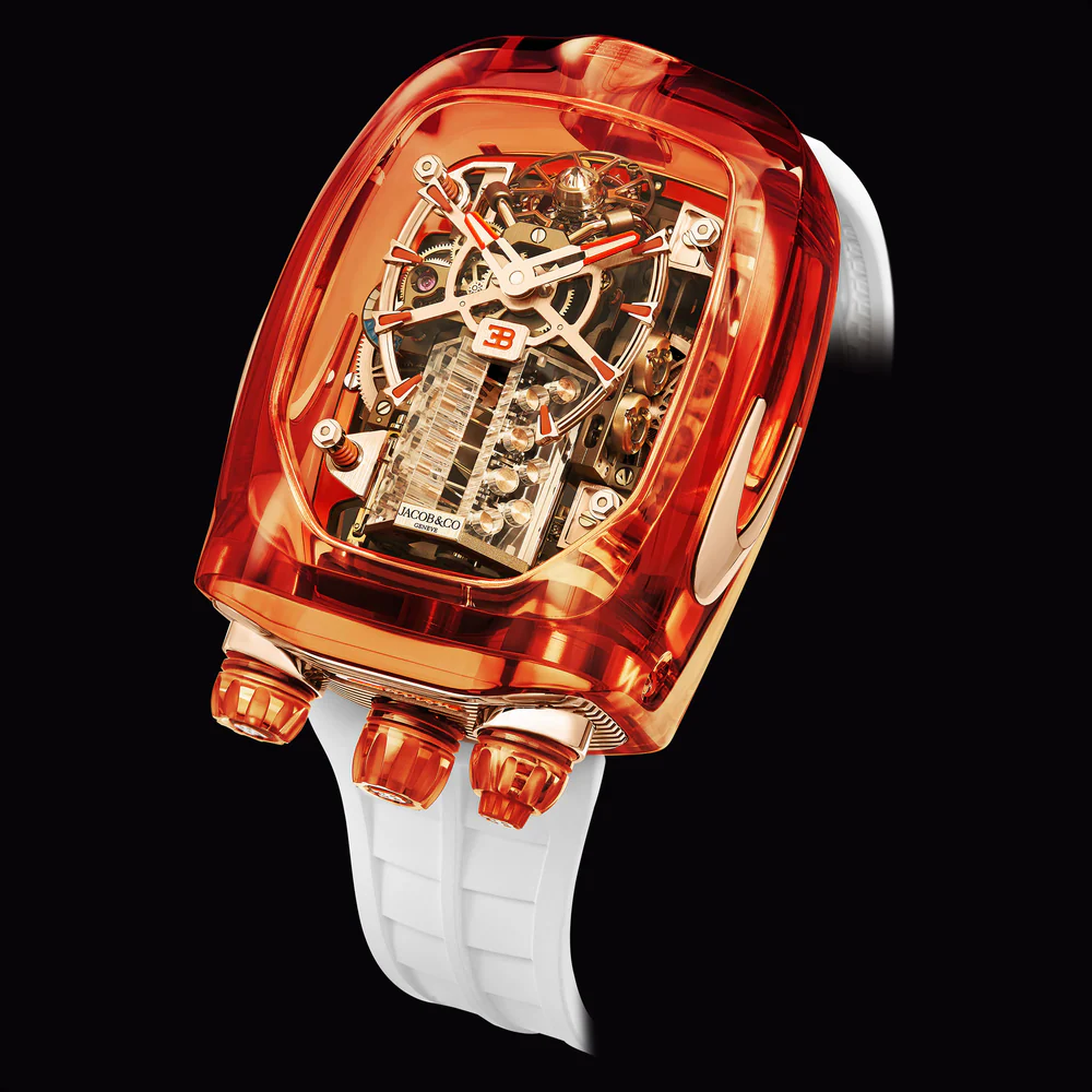 Jacob&Co x Bugatti Chiron Tourbillon features a 30º inclined tourbillon