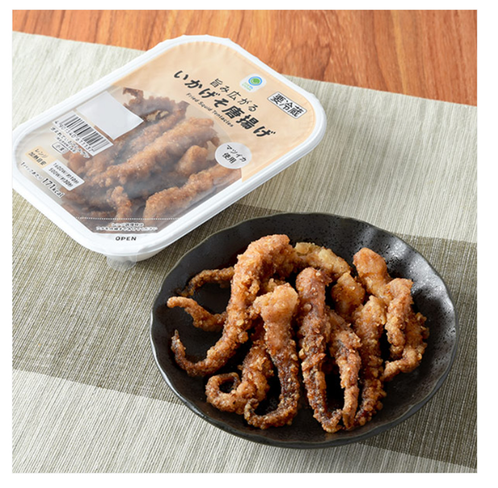 Deep-Fried Squid Tentacles, ready to eat food at FamilyMart Japan, what to eat at FamilyMart in Osaka