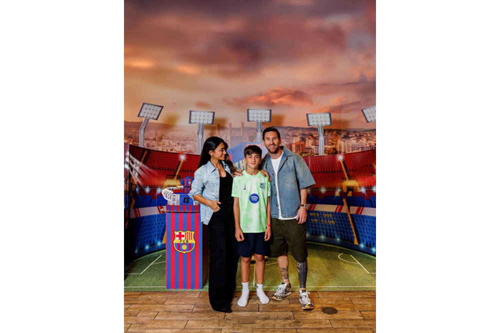 Messi with his family