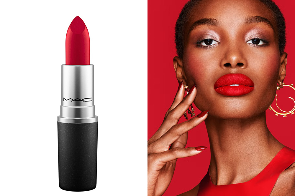 MAC Lipstick In Ruby Woo,MAC Ruby Woo Christmas lipstick, best red lipstick for Christmas,festive red lipstick,luxury red lipstick