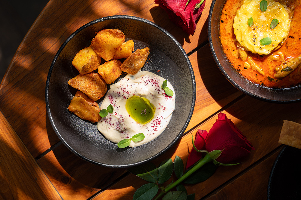 Cracked Potatoes at hosa, Hosa fine dining Goa, Hosa heritage dining Goa, Hosa South Goa restaurant, 