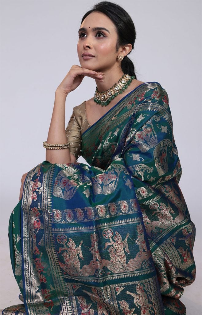 Baluchari: Bengal’s Storyteller, Baluchari saree, Baluchari weave, Indian handloom sarees, handwoven sarees of India,