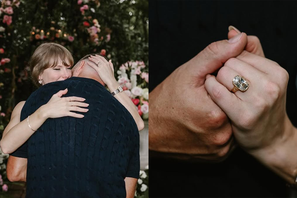 Taylor Swift, Taylor Swift And Travis Kelce's Engagement Pictures, biggest celebrity diamond rings 2025,celebrity diamond rings 2025