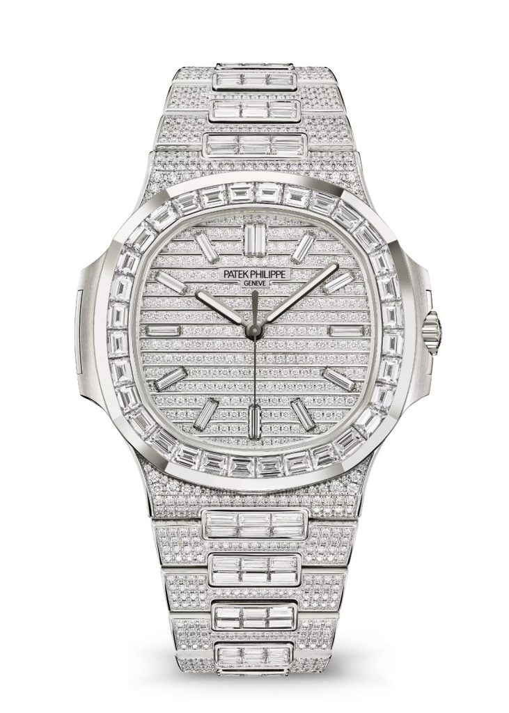 This white gold Nautilus Haute Joaillerie from Patek Philippe