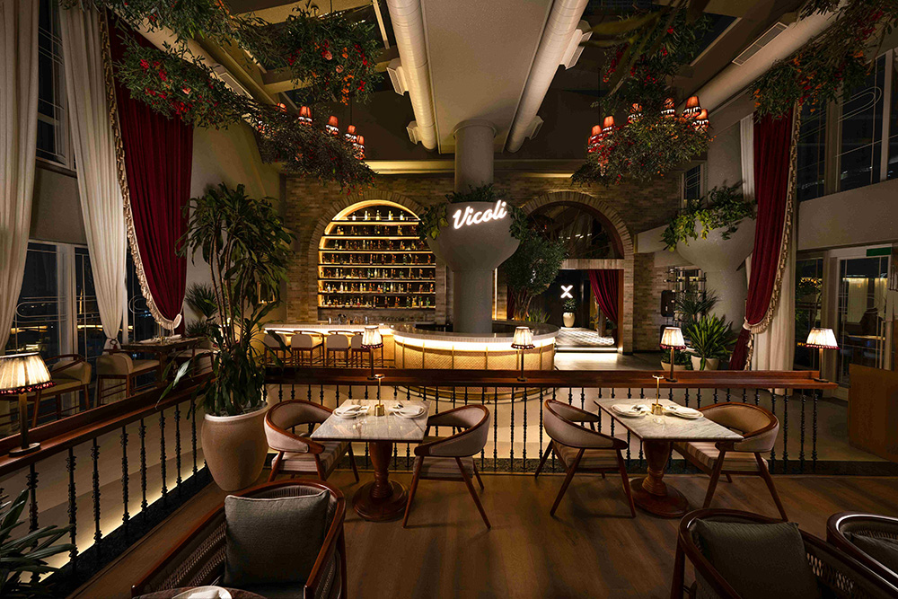 Vicoli Interiors, Vicoli best restaurants Gurugram, Vicoli top fine dining Gurugram,