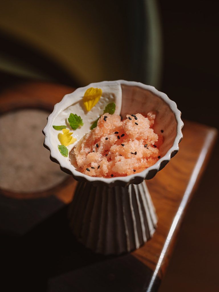 Salad - watermelon, feta, black sesame - Papa's