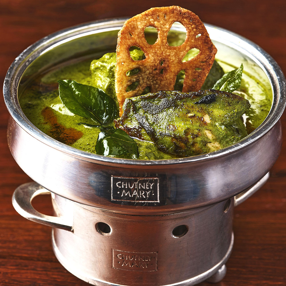Chutney Mary Green Chicken Curry, Indian restaurants in London Chutney Mary, best Indian restaurants in London Chutney Mary, fine dining Indian restaurants in London Chutney Mary, 