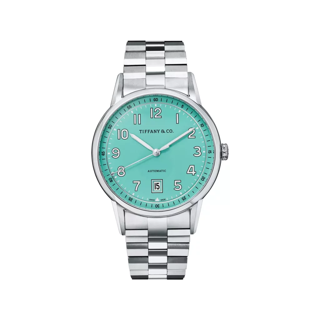 Crafted in stainless steel, this timepiece brings refined glamour to everyday horology