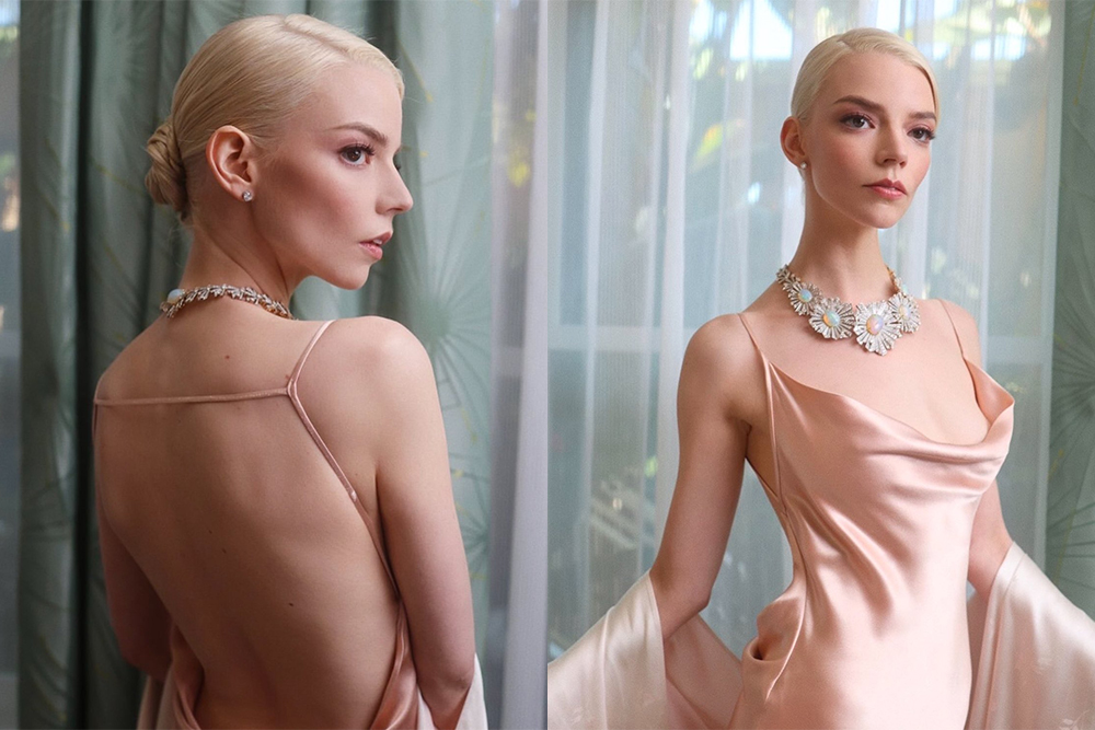 Anya Taylor-Joy In Tiffany & Co., anya taylor joy, Golden Globe Awards,Golden Globes jewelry looks,celebrity jewelry looks,2025 Golden Globes jewelry,