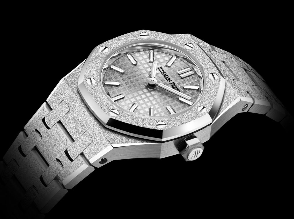 Crafted exclusively in 18k white gold, the Audemars Piguet Royal Oak Mini