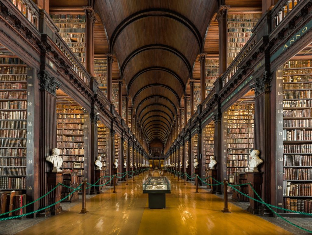 The Long Room at Trinity College Dublin is perhaps the most instantly recognisable library