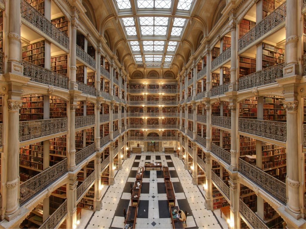 The George Peabody Library in Baltimore is American optimism rendered in iron