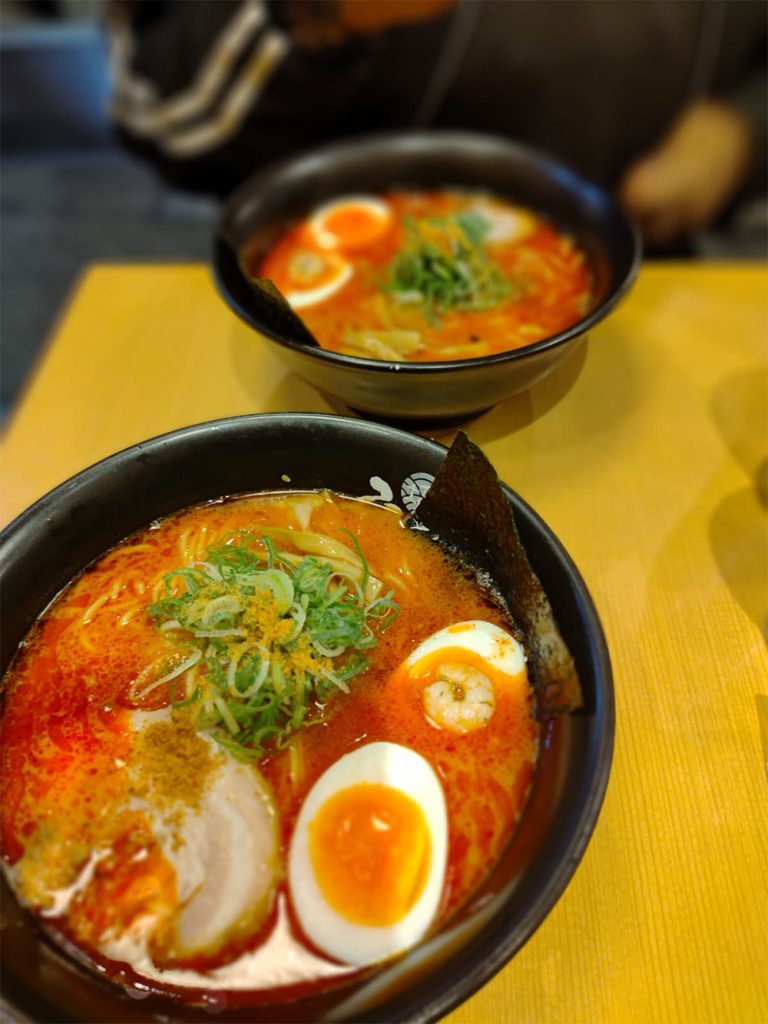 Spicy Pork Ramen With Sea Food At Tokyo Station Ramen Street, spicy pork ramen in Tokyo,best ramen places in Tokyo,where to go in Tokyo,what to eat in tokyo