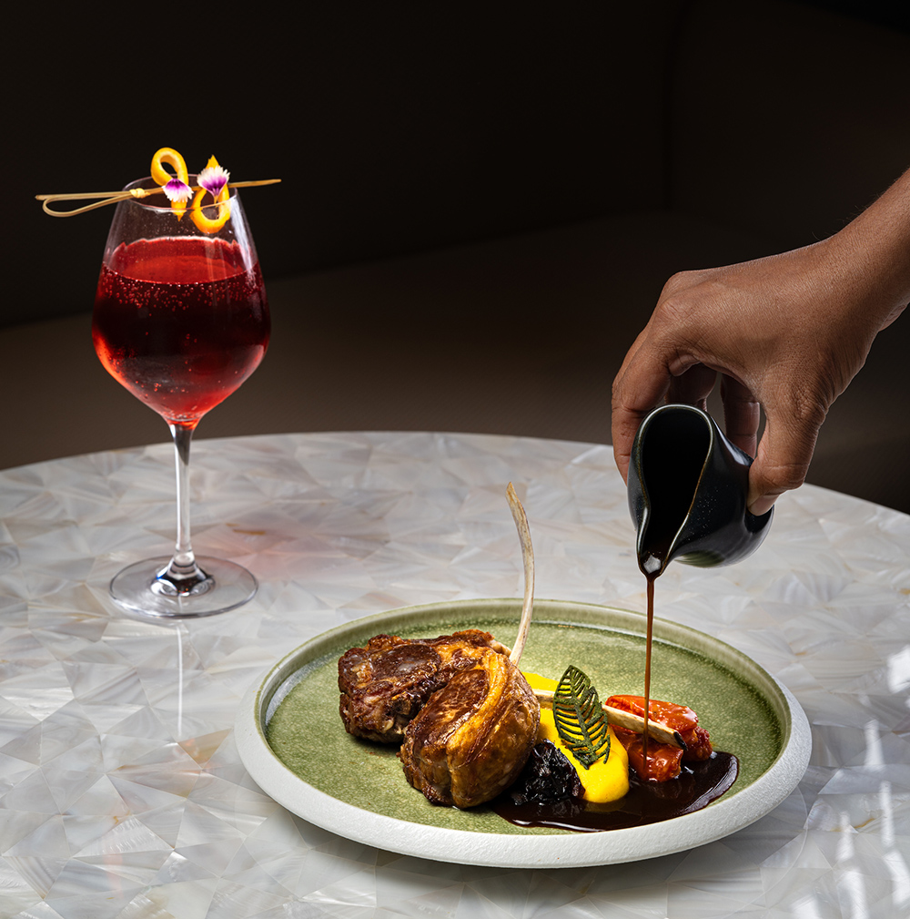 Chard Lamb Rack At The Peacock Lounge, The Leela Palace Jaipur, The Leela Palace Jaipur hotel, Leela Palace Jaipur luxury hotel, Leela Palace Jaipur food, the peacock lounge leela palace, leela palace jaipur peacock lounge,