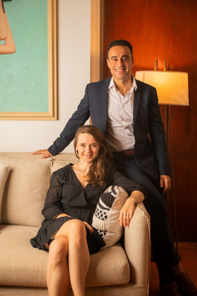 Caroline Mulliez With Her Husband Varun Nagpal, Co-Founder, Vianaar, who is varun nagpal, who is caroline mulliez, vianaar goa, who is the owner of vianaar goa, vianaar the blue kite, varun nagpal and wife caroline mulliez, power couples in india