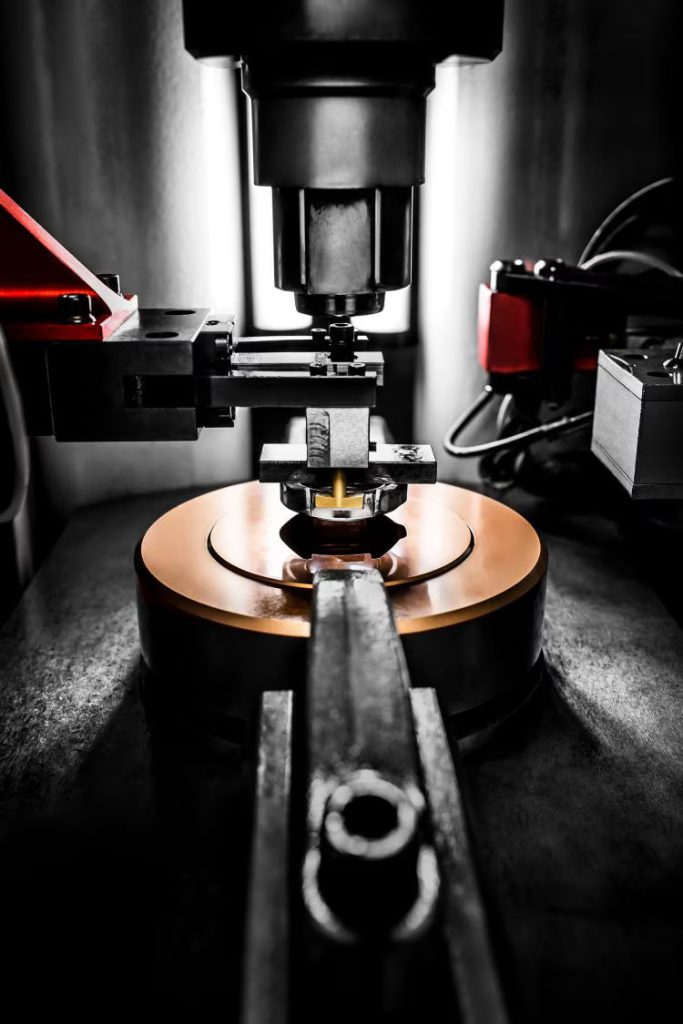 The first proper step is stamping and this is where things get loud