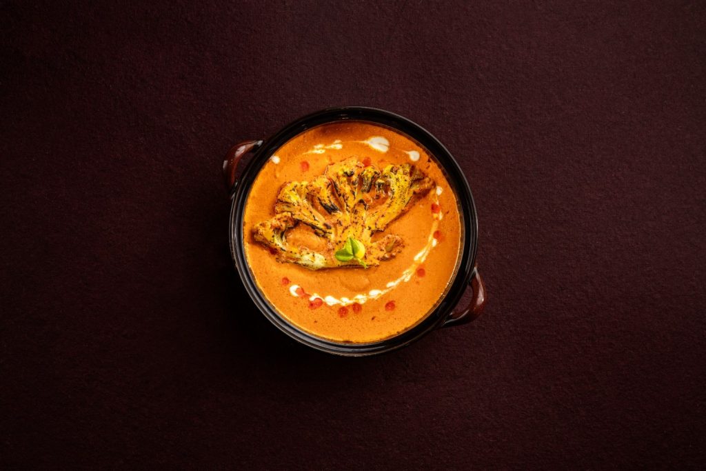 Cauliflower Steak Makhani, Rohit Ghai Zarqash, Zarqash by Rohit Ghai, Rohit Ghai Indian restaurant,