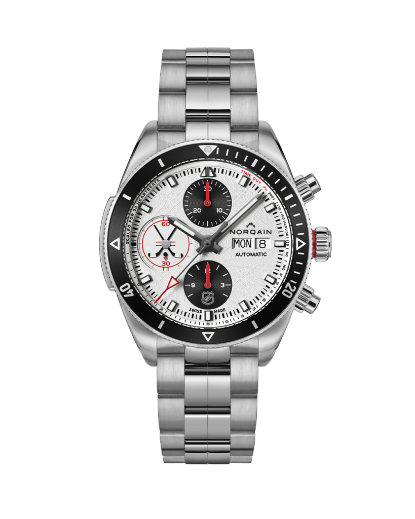 Powering the watch is the NORQAIN calibre N17, a mechanical automatic chronograph equipped