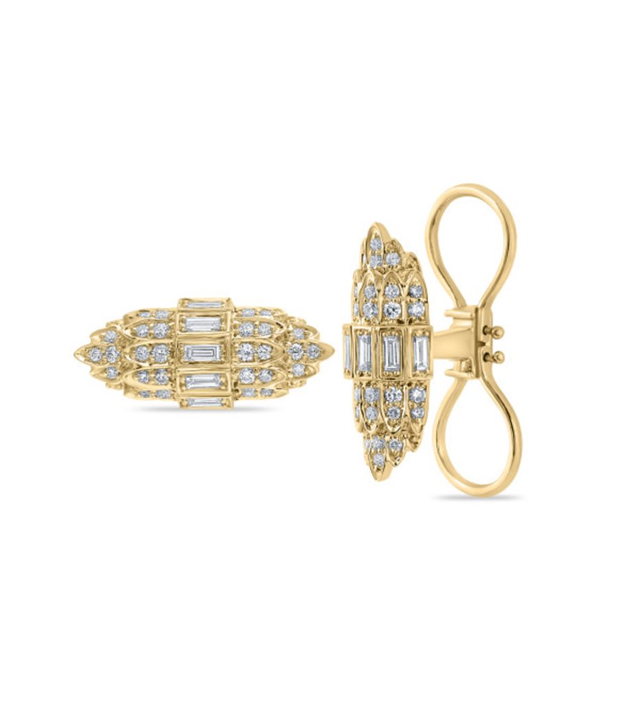 Mirari Empire Heights Cufflinks, pastel gemstone sets, lab grown diamond engagement rings, pearl-shaped diamond studs, celestial motifs,