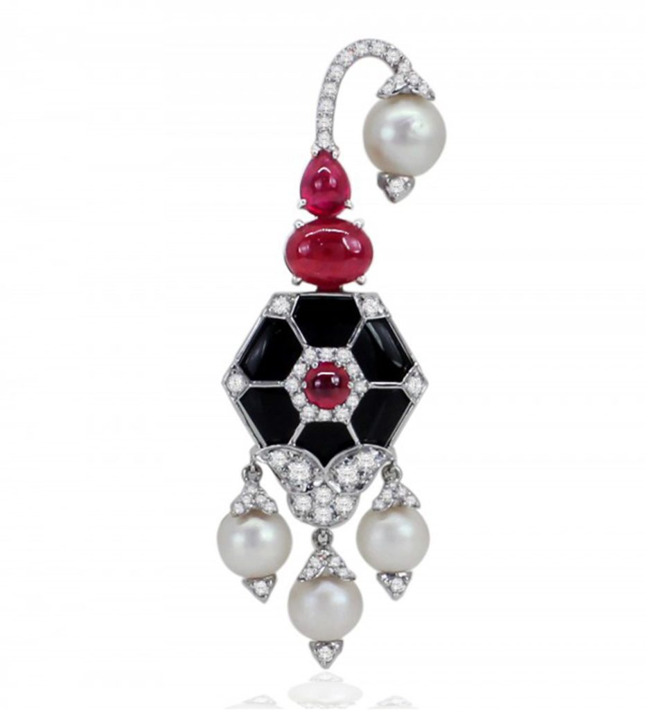 Mirari Kalgi Brooch, beaded jewelry, heirloom-inspired designs, Art Deco revival, gothic romantic jewelry, signet rings,