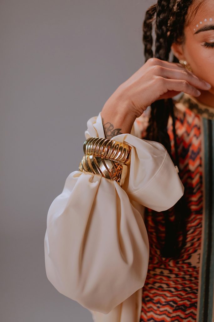 Chunky Gold Cuffs, pastel polki & kundan, stacked bracelets, curated layering sets, maximalist statement rings, refined chokers,